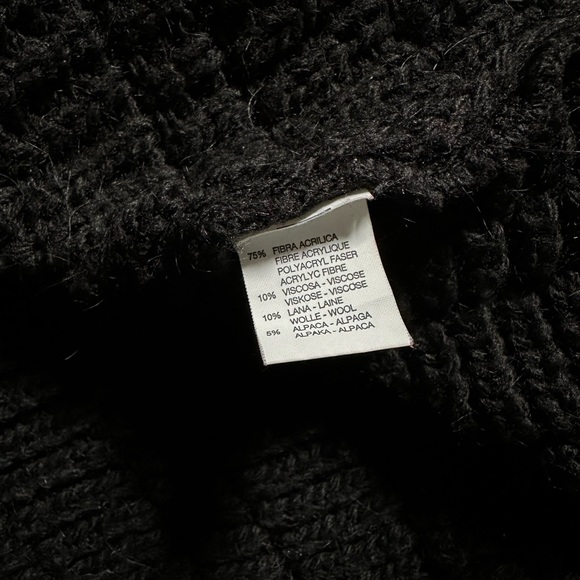 Cocogio Made In Italy Black Poncho - Picture 2 of 3
